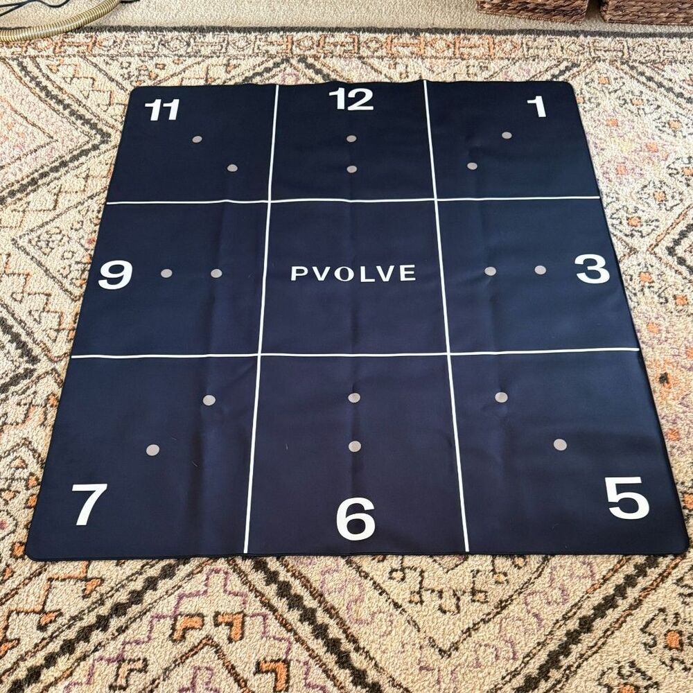 P.volve Exercise Yoga Mat Black Non-Slip Fitness Workout Mat Home Gym Pilates